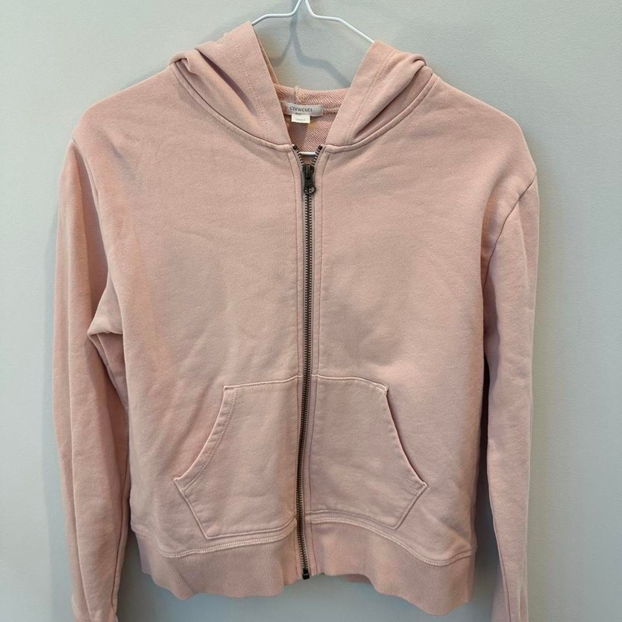Crew Cuts Girls Xl Pink Zip Up Hoodie With Thumb Holes